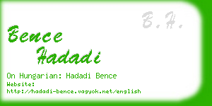 bence hadadi business card